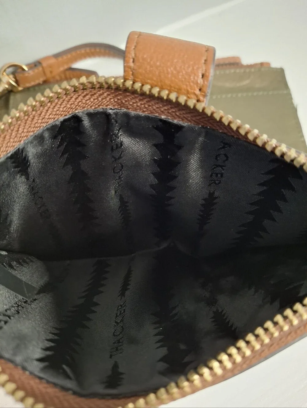 Thacker Leather Colorblock Zip Around Wristlet Wallet Organizer